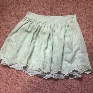 Light green skirt